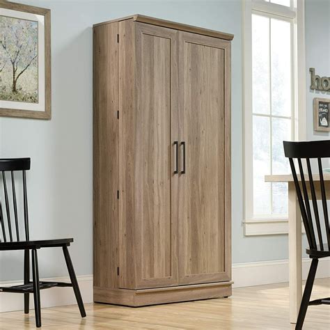 tall storage cabinets with doors and shelves